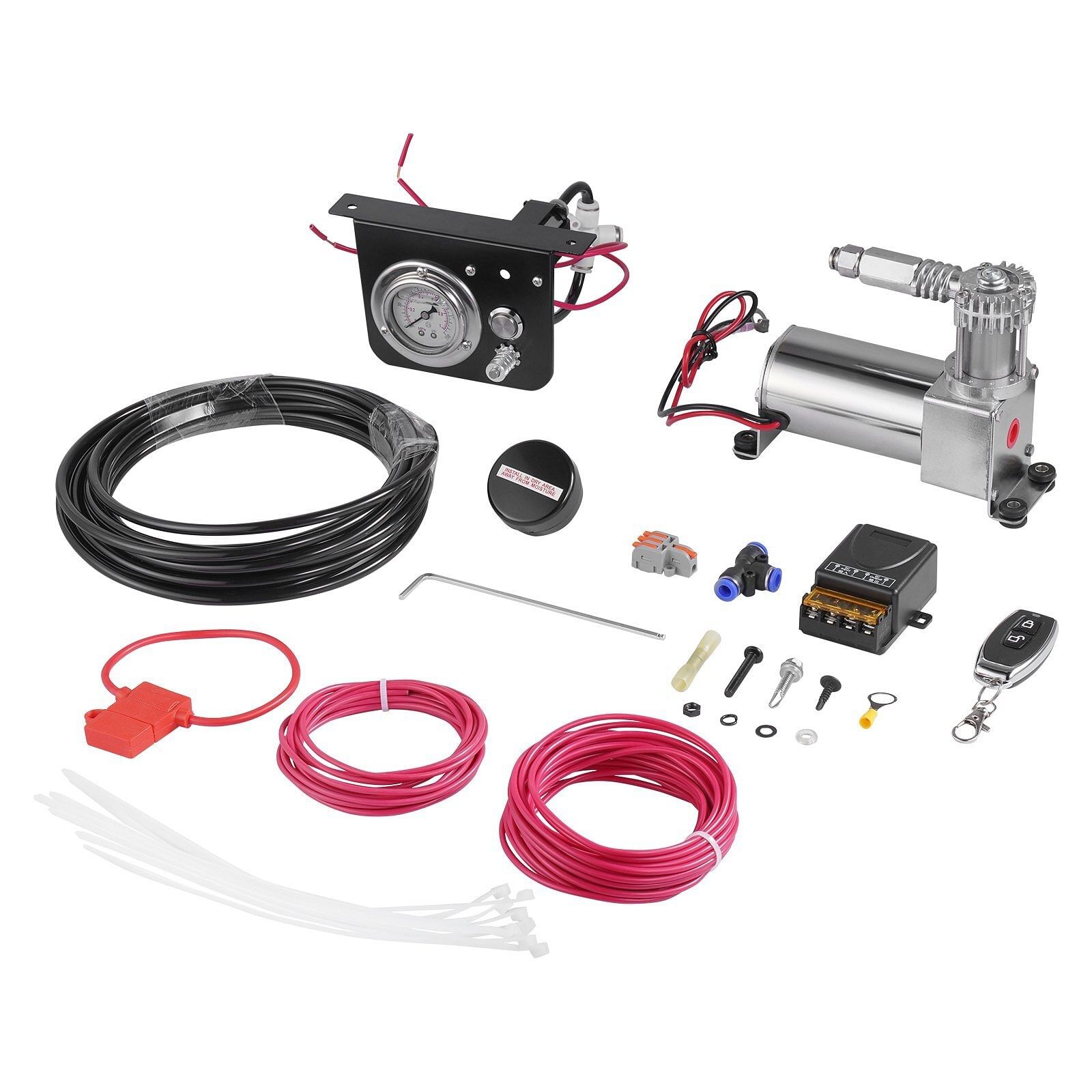 Air Shock Controller Kit, 12V 100PSI On Board Air Compressor System, Air Ride S