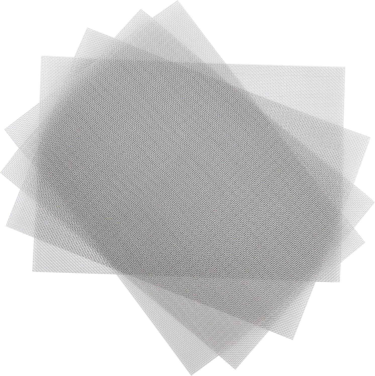 SOTEE 4 Pack – 304 Stainless Steel Woven Wire Mesh 20Mesh-11.8″ x 8.27″, Gray
