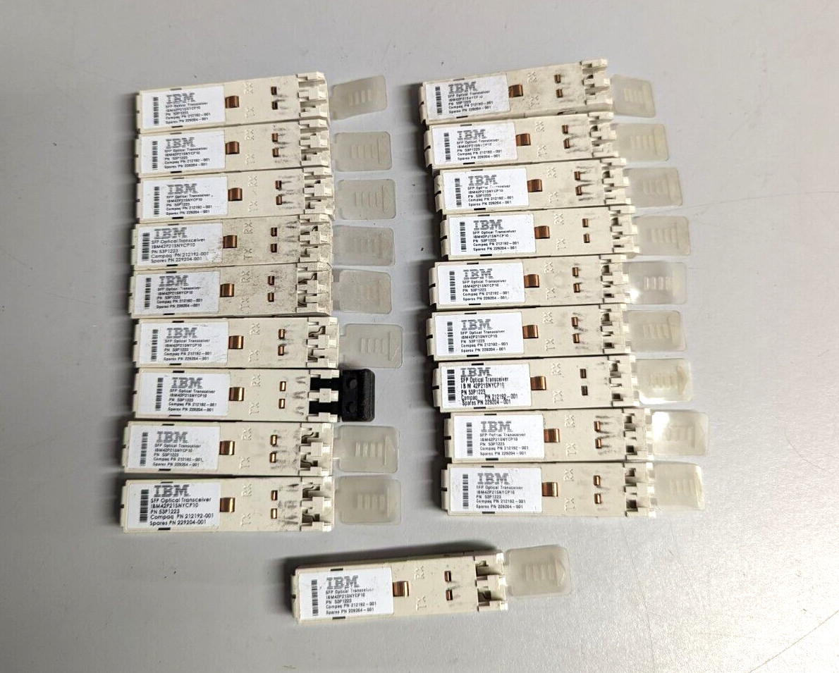 (Lot of 19) IBM 53P1223 SFP Optical Transceivers GBIC / Pre-owned