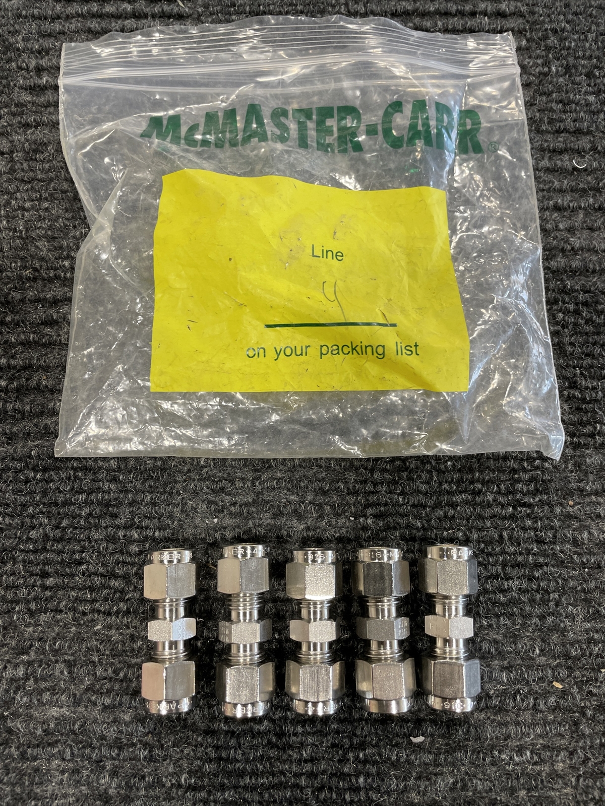 Mcmaster Carr P316 Mtx Parker 4 (lot Of 5)