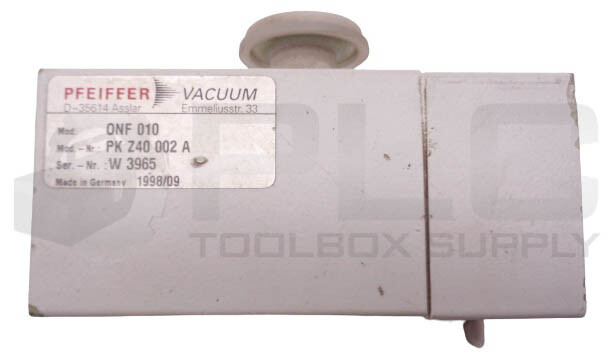 NEW PFEIFFER ONF 010 OIL MIST ELIMINATOR VACUUM PK Z40 002 A, D-35614 *READ*