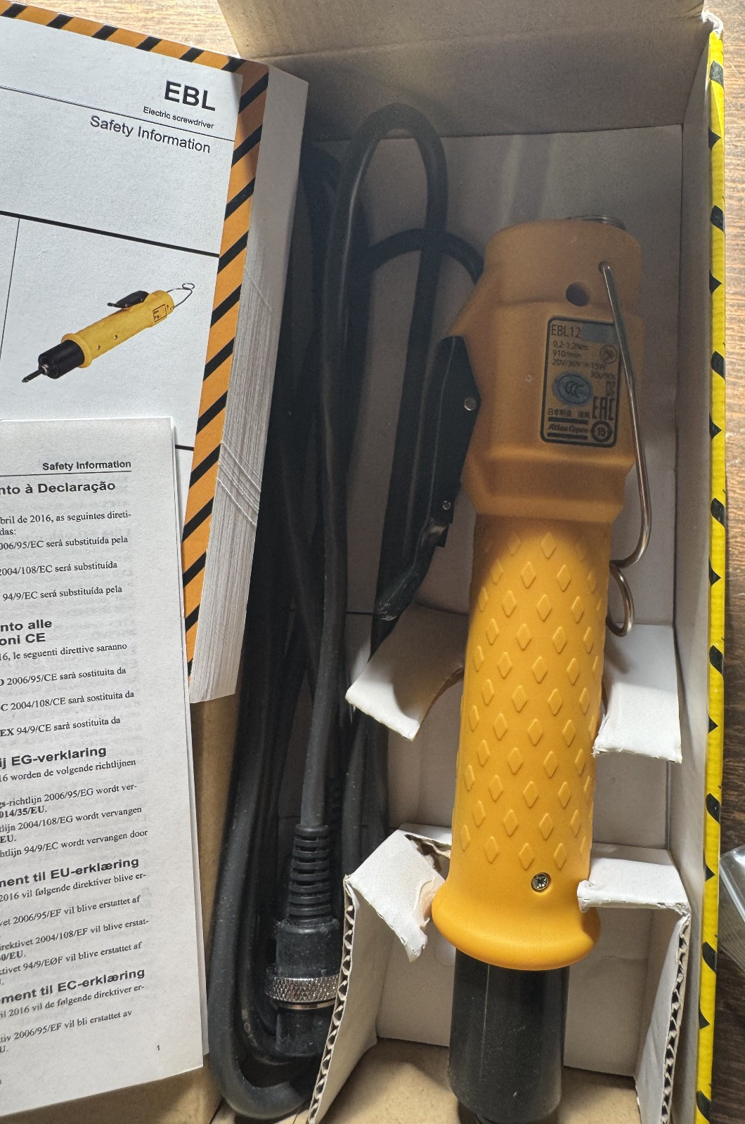Atlas Copco EBL12 8431017011 Screwdriver 0.2 -1.2 Nm Japan New OEM NextDay Air