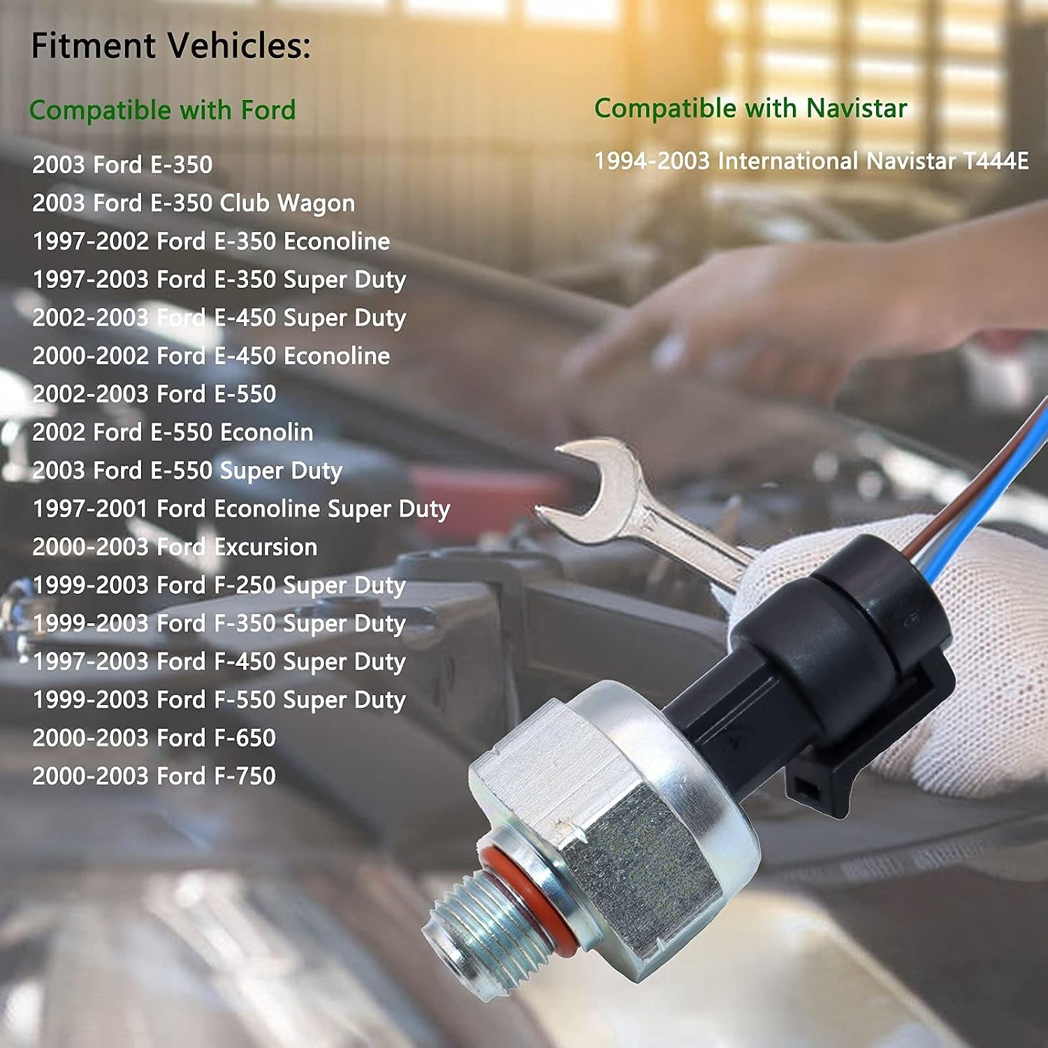 Genuine OEM ICP Fuel Injection Pressure Sensor for 94-03 Ford 7.3L Powerstroke