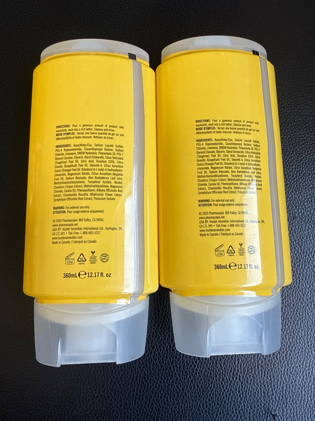 2 Bottles Pharmacopia Citrus Body Wash ~ 12.17 Fl oz Each