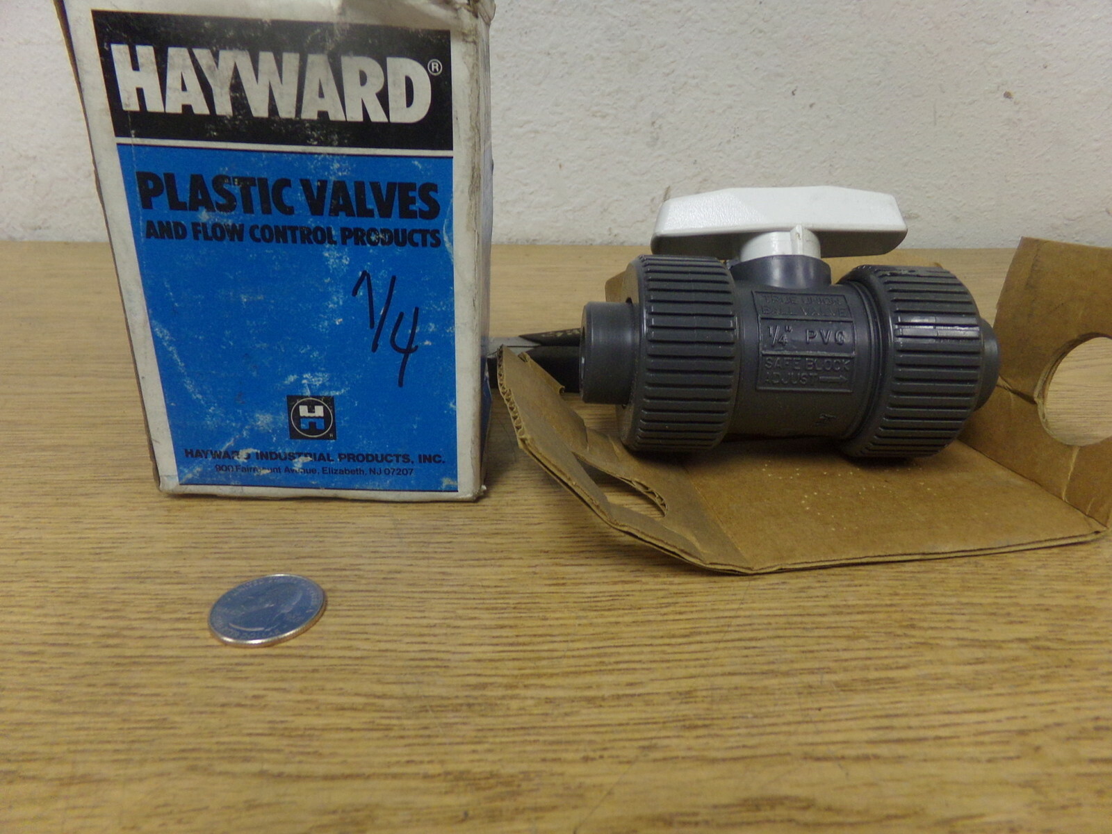 NEW Hayward True Union Ball Valve 1/4″ PVC *FREE SHIPPING*