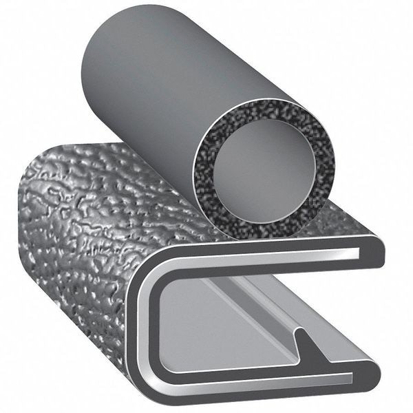 Trim-Lok 3100B3x3/16C-25 Trim Seal, Epdm, 25 Ft Length, 3/8 In Overall Width,