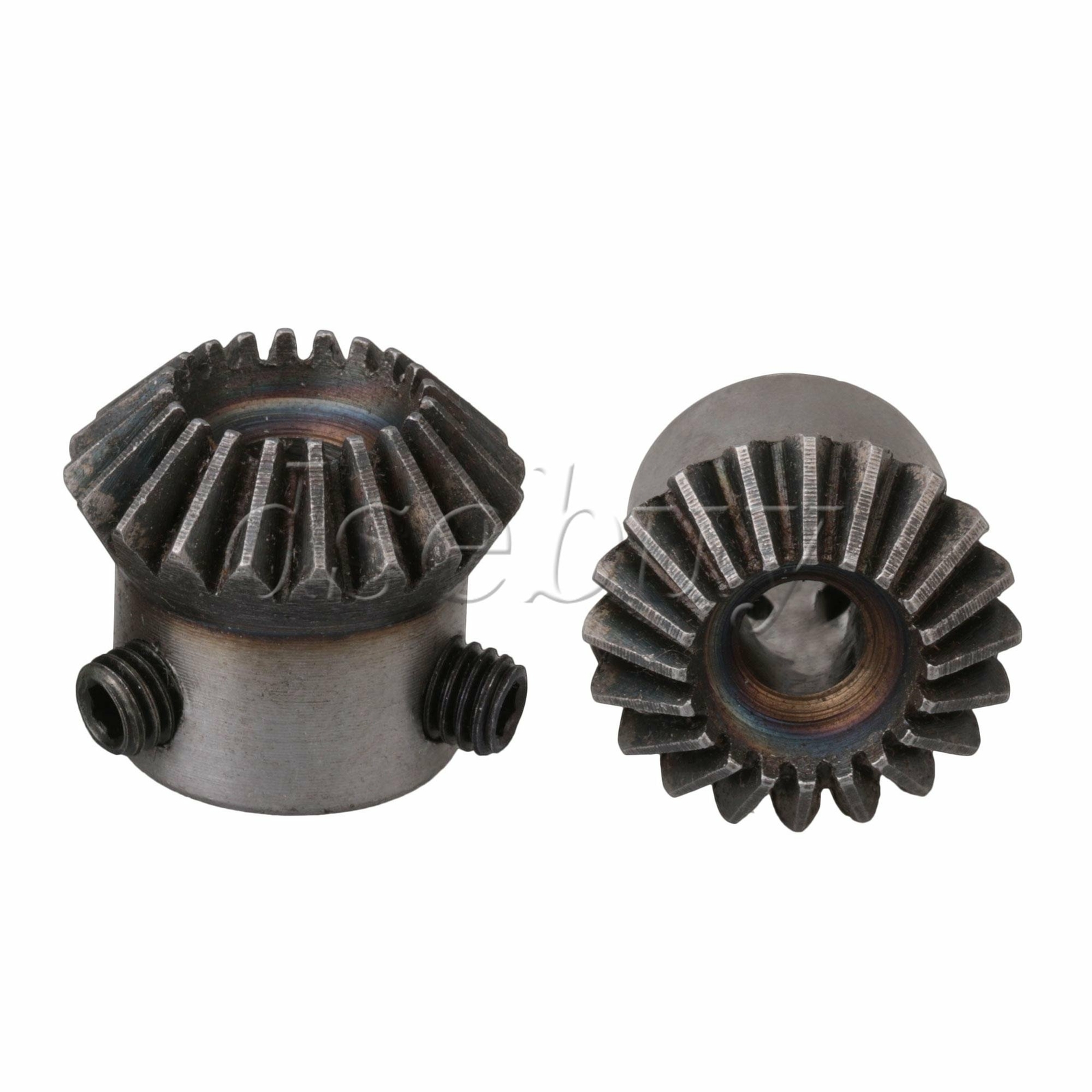 6 Pieces Silver 6mm Hole Diameter 20 Teeth Tapered Bevel Gear Wheel 1 Modulus