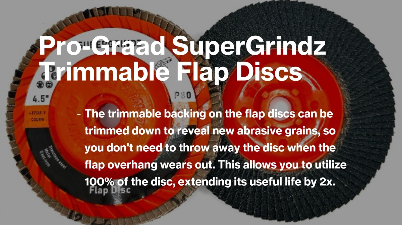 SuperGrindz Bevel Type 29 High-Density Zirconia Trimmable Flap Discs