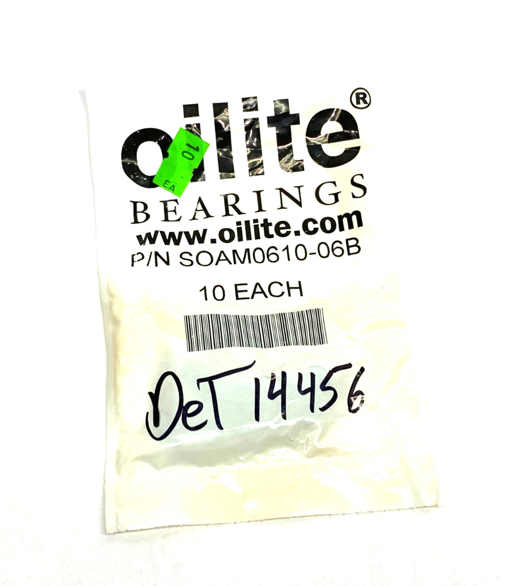 Oilite SOAM0610-06B Super Oilite® M-Series Metric Sleeve Bearing PKG OF 10