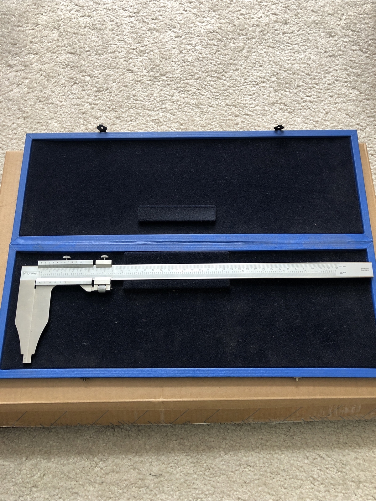 FOWLER 37CM / 6.5″ CALIPER STAINLESS STEEL. 0.02mm in Case