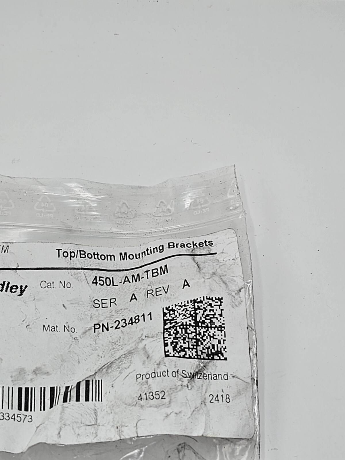 Allen Bradley Top/Bottom Mounting Bracket 450L-AM-TBM