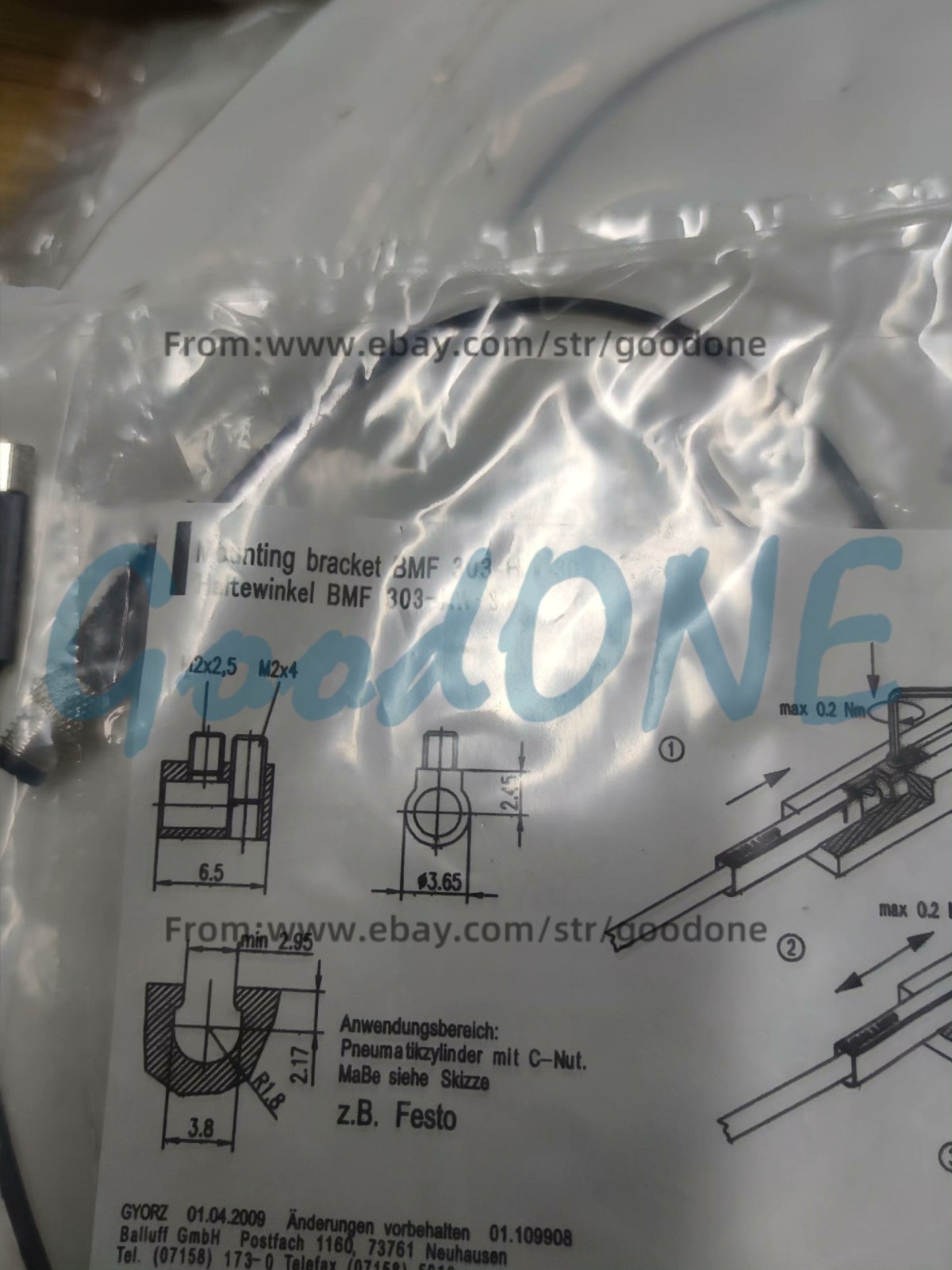 1PC NEW FOR Balluff Sensor BMF00J8 BMF 303K/HW30-PS-C-2-SA2-S49-00,4ASM