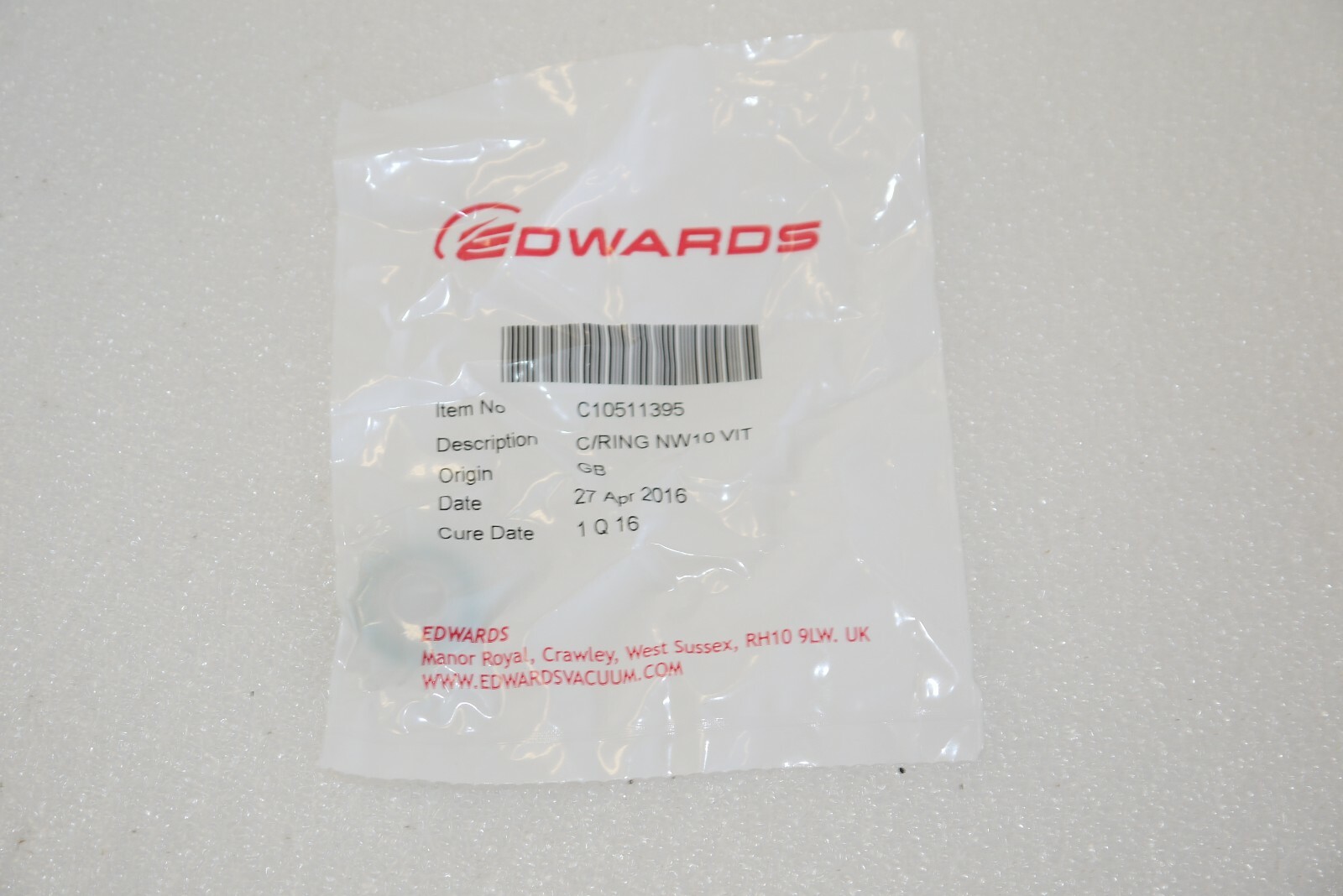 BOC EDWARDS C10511395 NW10 FKM GP SS VACUUM CENTERING RING NEW