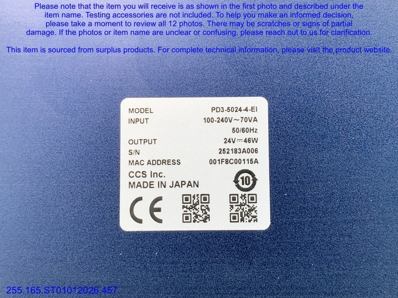 CCS PD3-5024-4-EI Control Unit MISSING LAMP as in photos, sn:9464, Tested, DHL