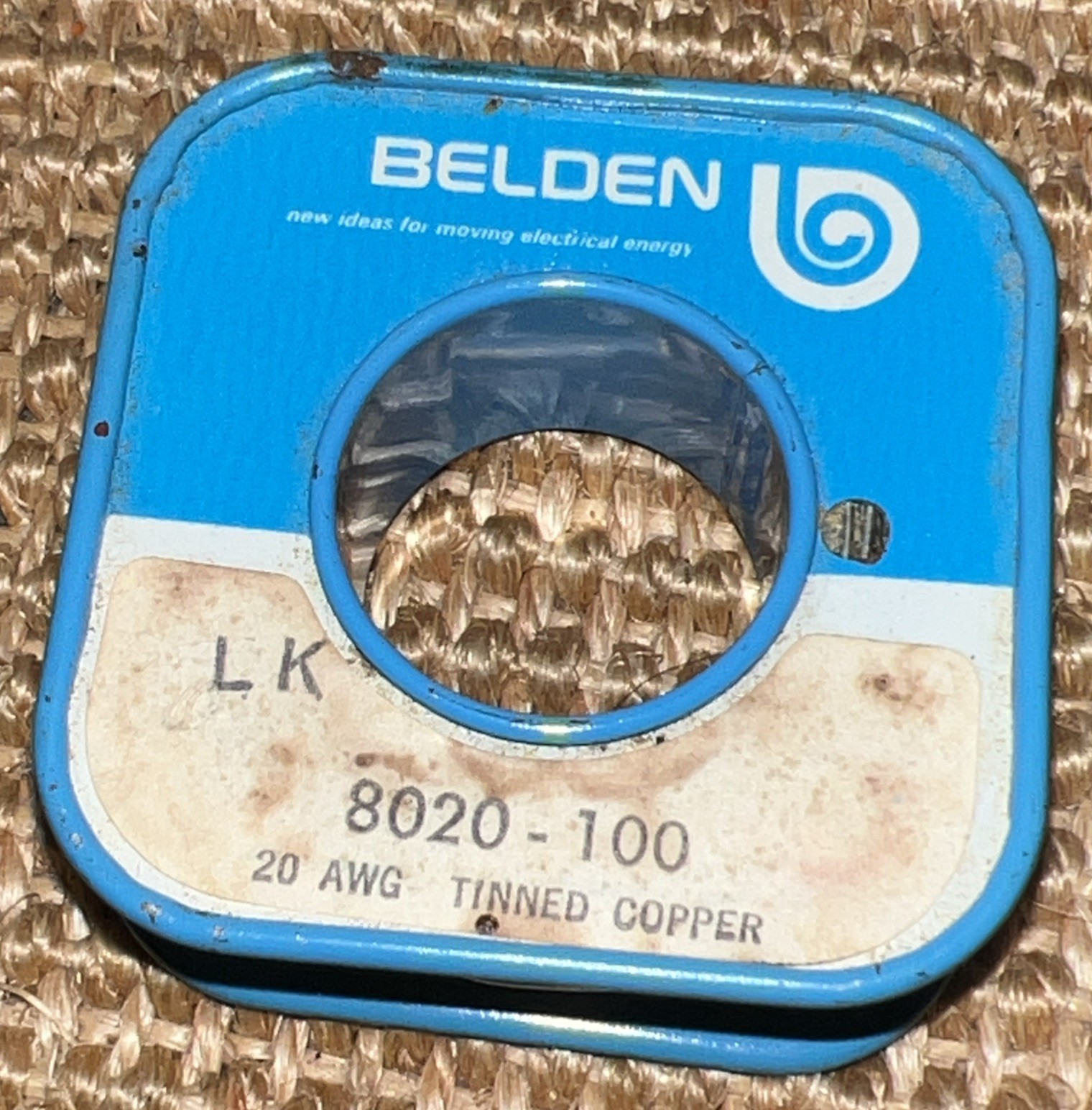BELDEN 8020-001000 COPPER TINNED WIRE, 20 AWG HOOK-UP BUSS WIRE (700+’) LB