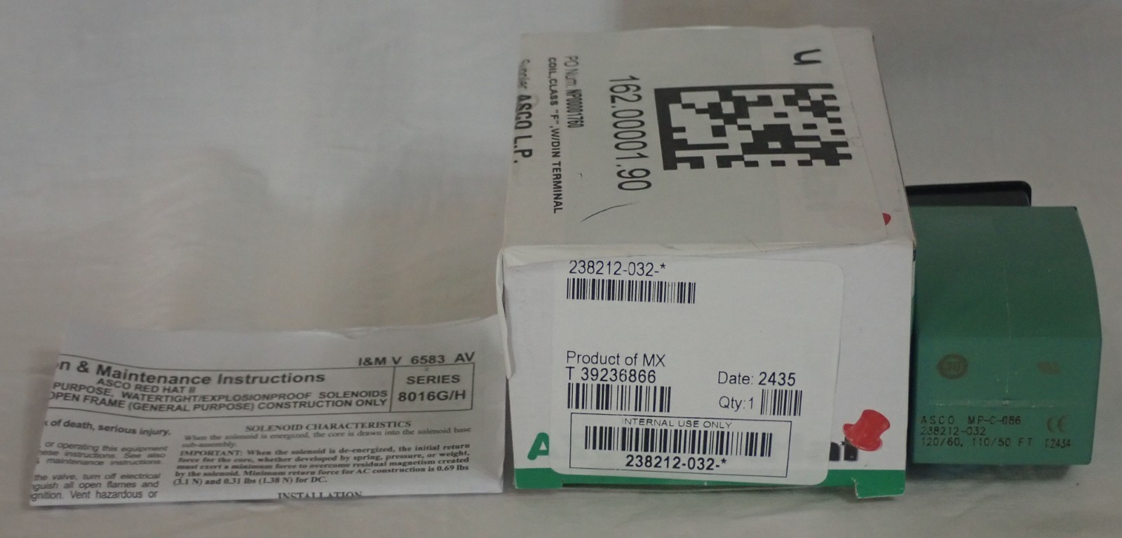 NEW UNUSED ASCO RED HAT II 238212-032 SOLENOID VALVE COIL