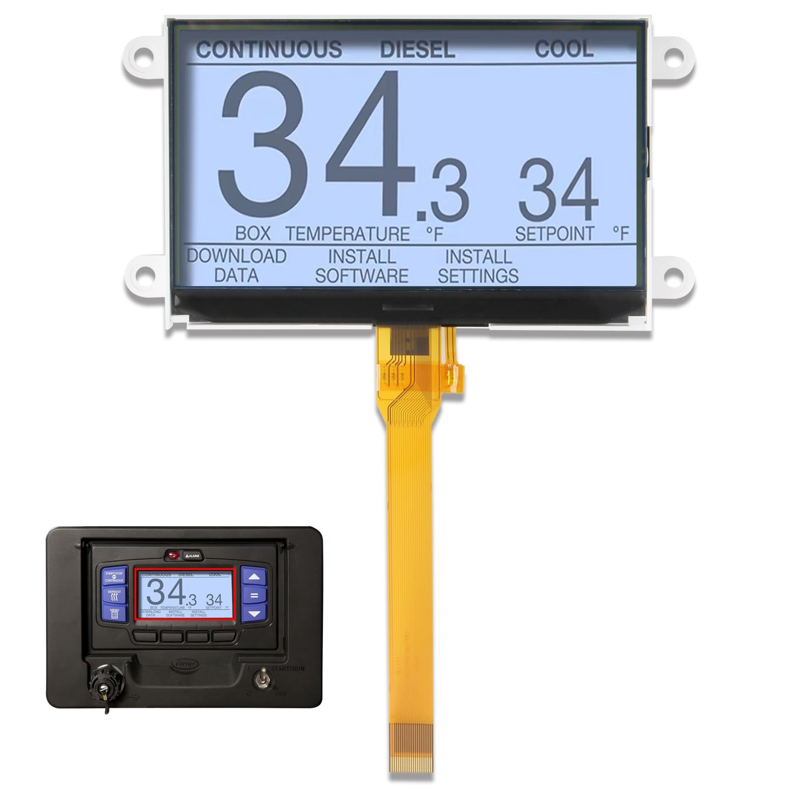 4.2″ LCD Display for Carrier Transicold X4 7500 7300 X3 2500 Vector 8500 8600MT