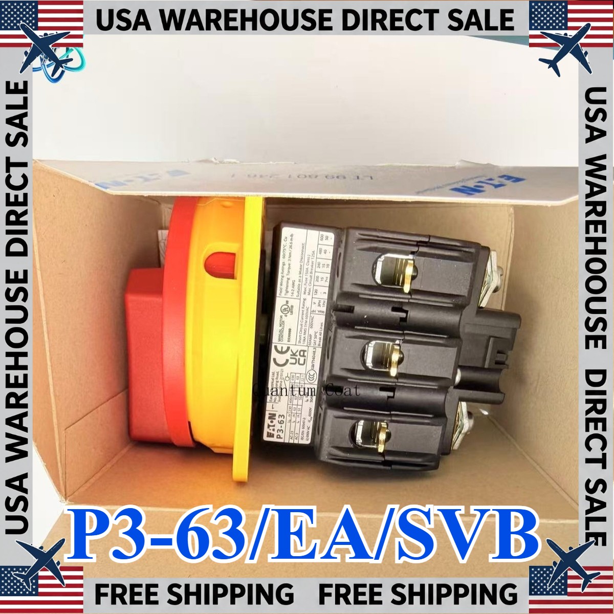EATON/MOELLER P3-63 Load isolation switch P3-63/EA/SVB 63A Genuine Free Ship USA