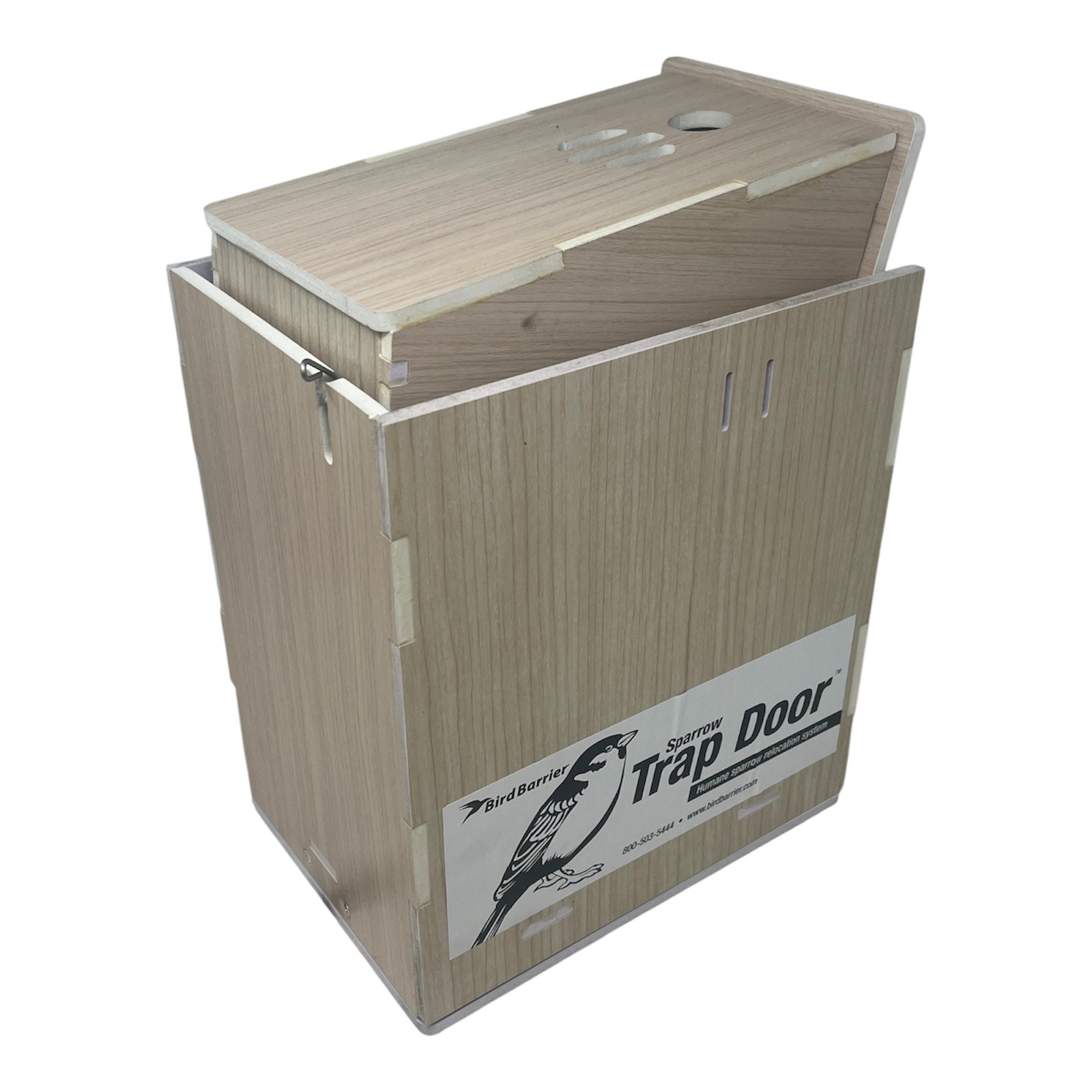 BIRD BARRIER Bird Trap: One Door Trap, 1 Bird Capacity 12 1/2 in Height, Brown