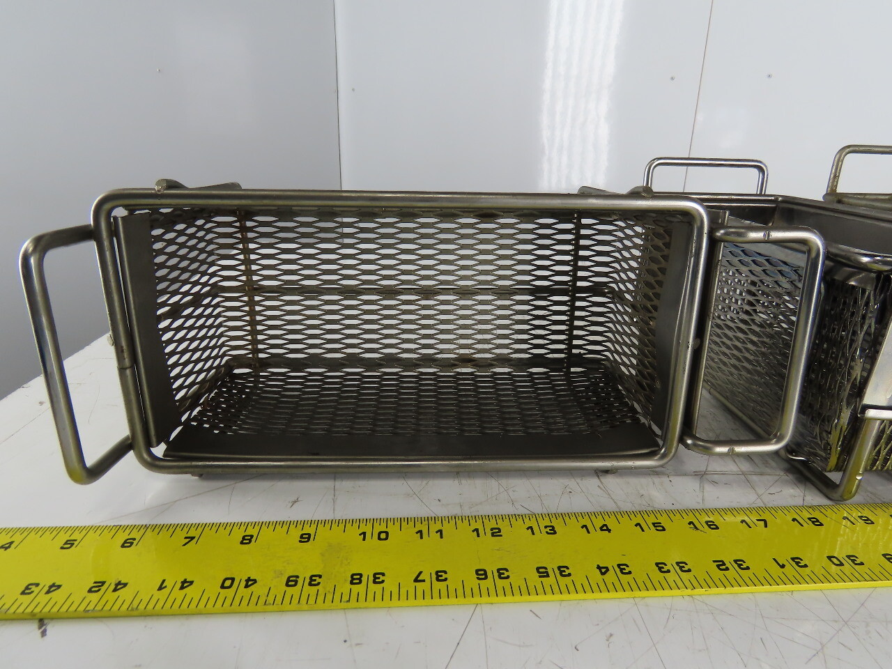 Rectangular Wire Expanded Metal Parts Washer Dip Basket 5″x10-1/2″x4-1/4″Lot of4