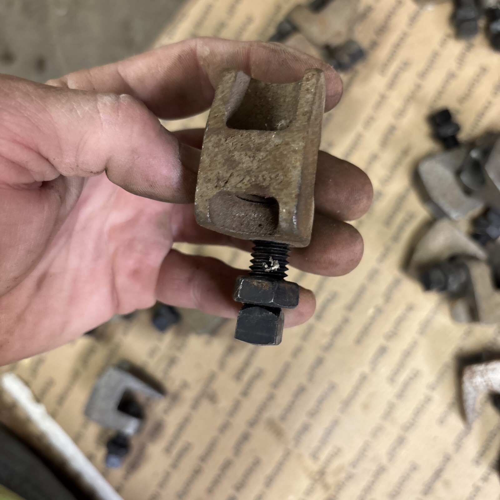 Vintage F&M 1/2 Metal Beam Clamp U 13 C CLAMP with Bolton Of 4