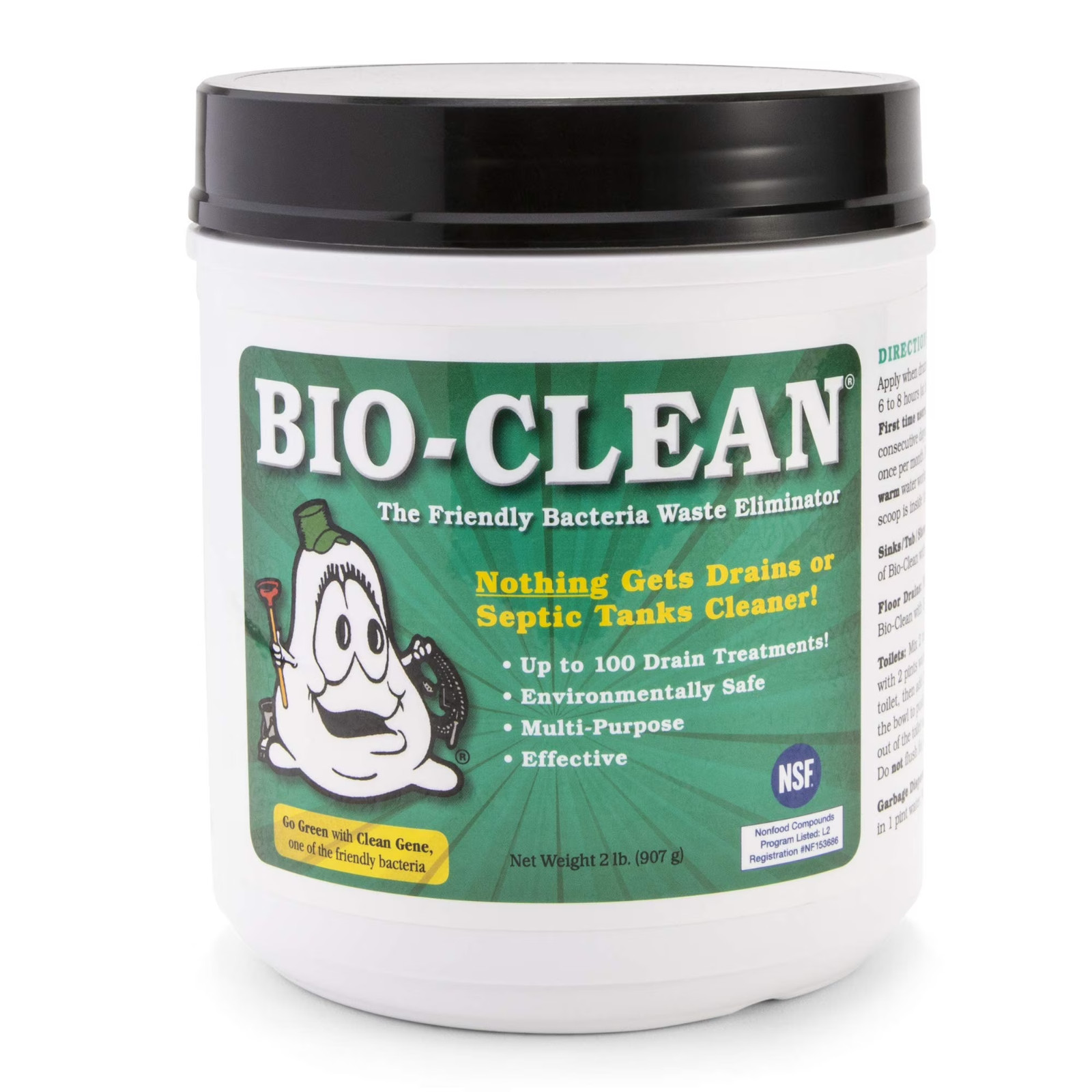 2lb Bio-Clean Drain & Septic Cleaner Natural Grease Trap Drain Treatment