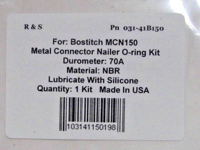 Bostitch MCN150 type 0 Metal Connector Nailer O-ring Kit / R&S 031-41B150