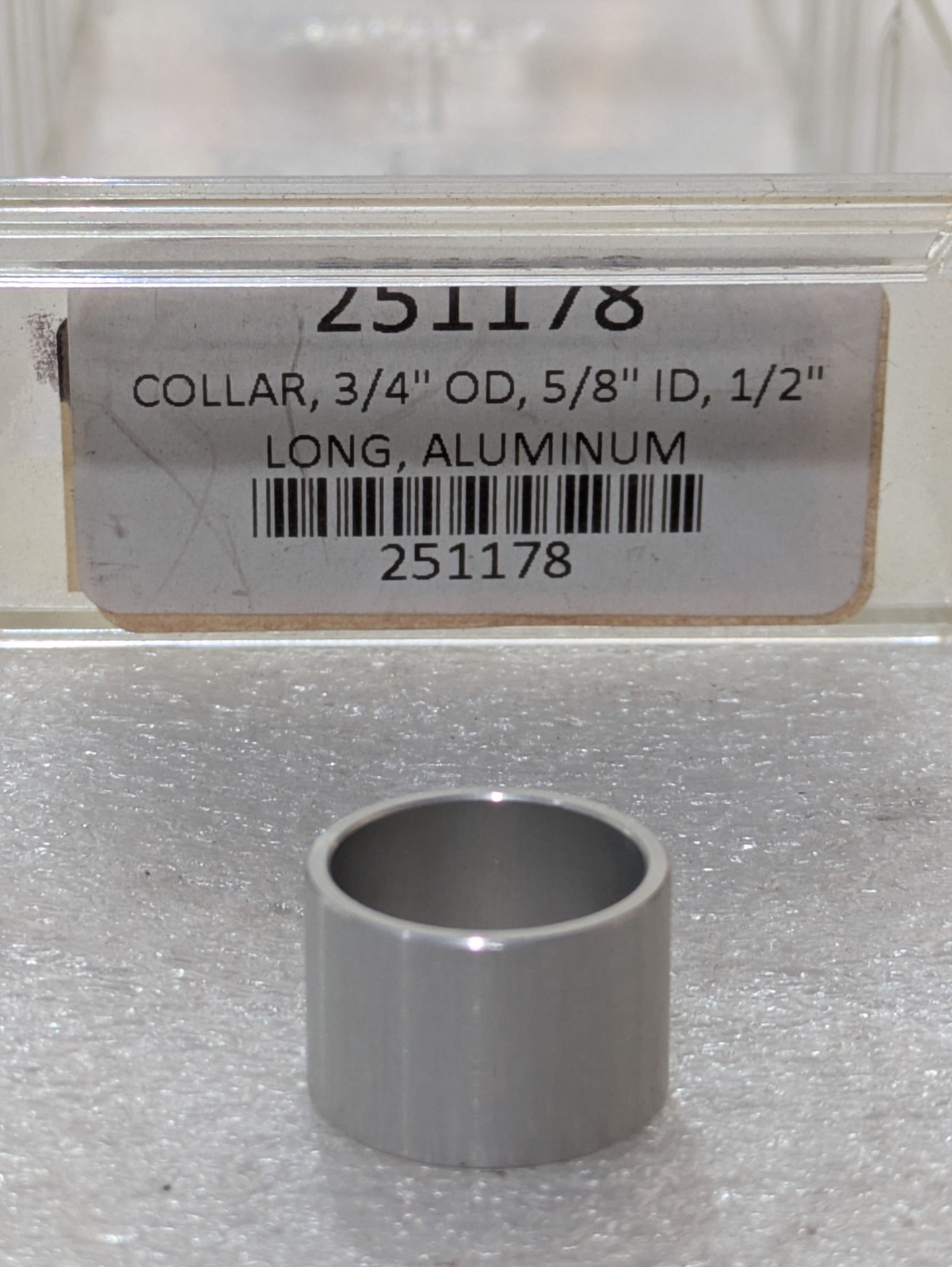 Aluminum Collar Spacer 3/4 OD 5/8 ID 1/2 Long 251178 Industrial 10/order