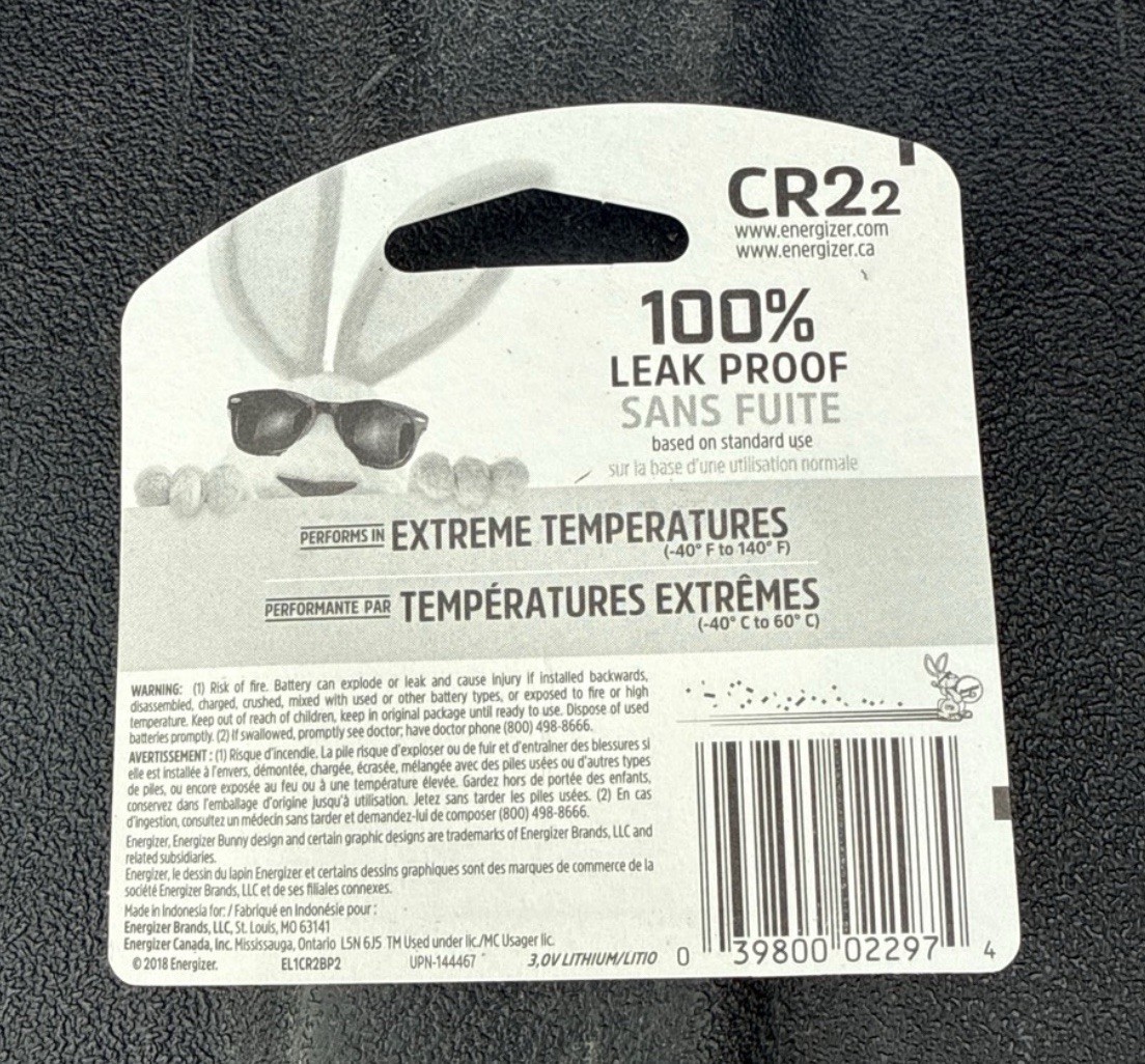 Energizer CR2 Lithium Batteries (6-Packs), 3V Photo Batteries EL1CR2BP2