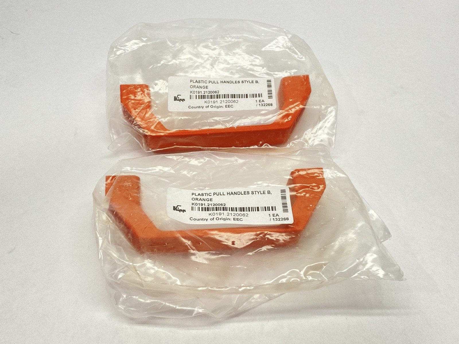 Kipp K0191.2120062 M6 x 120 mm Thermoplastic Pull Handle Style B Orange LOT OF 2