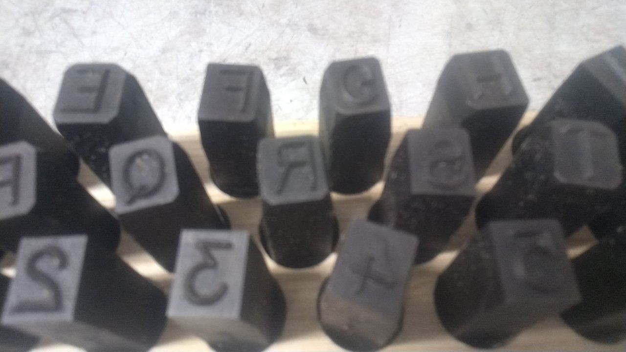 Young Bros. Stamp Works 09363 1/2 In Char H Heavy Duty Letter/Number Combo Set