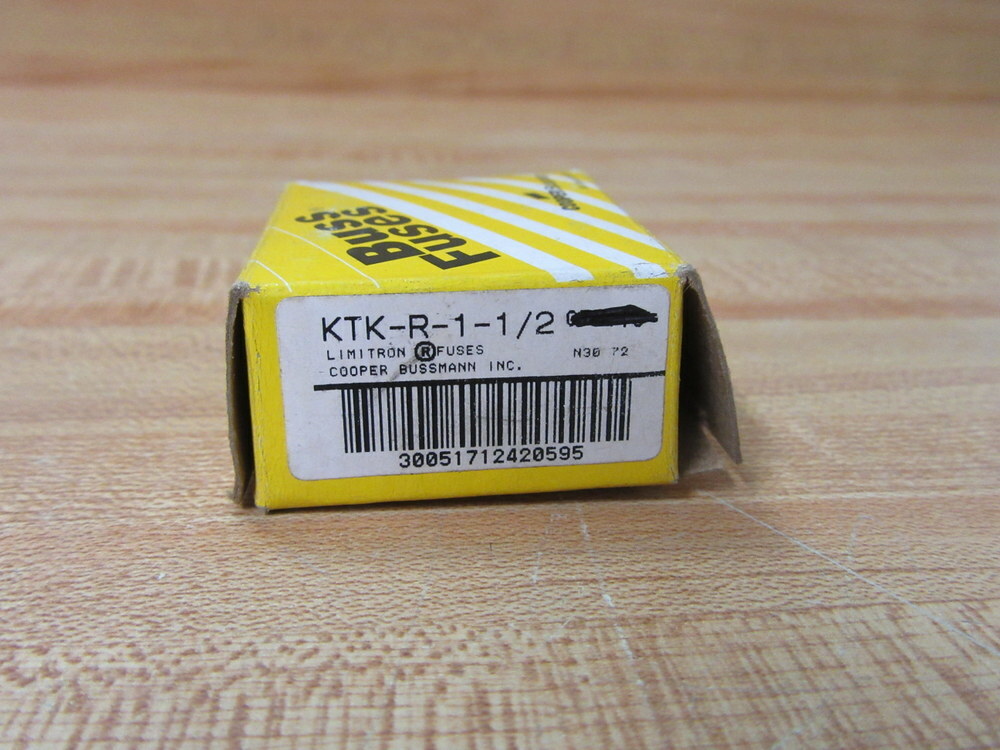 Buss KTK-R-1-1/2 Bussmann Fuse Cross Ref 4XC20 (Pack of 6)