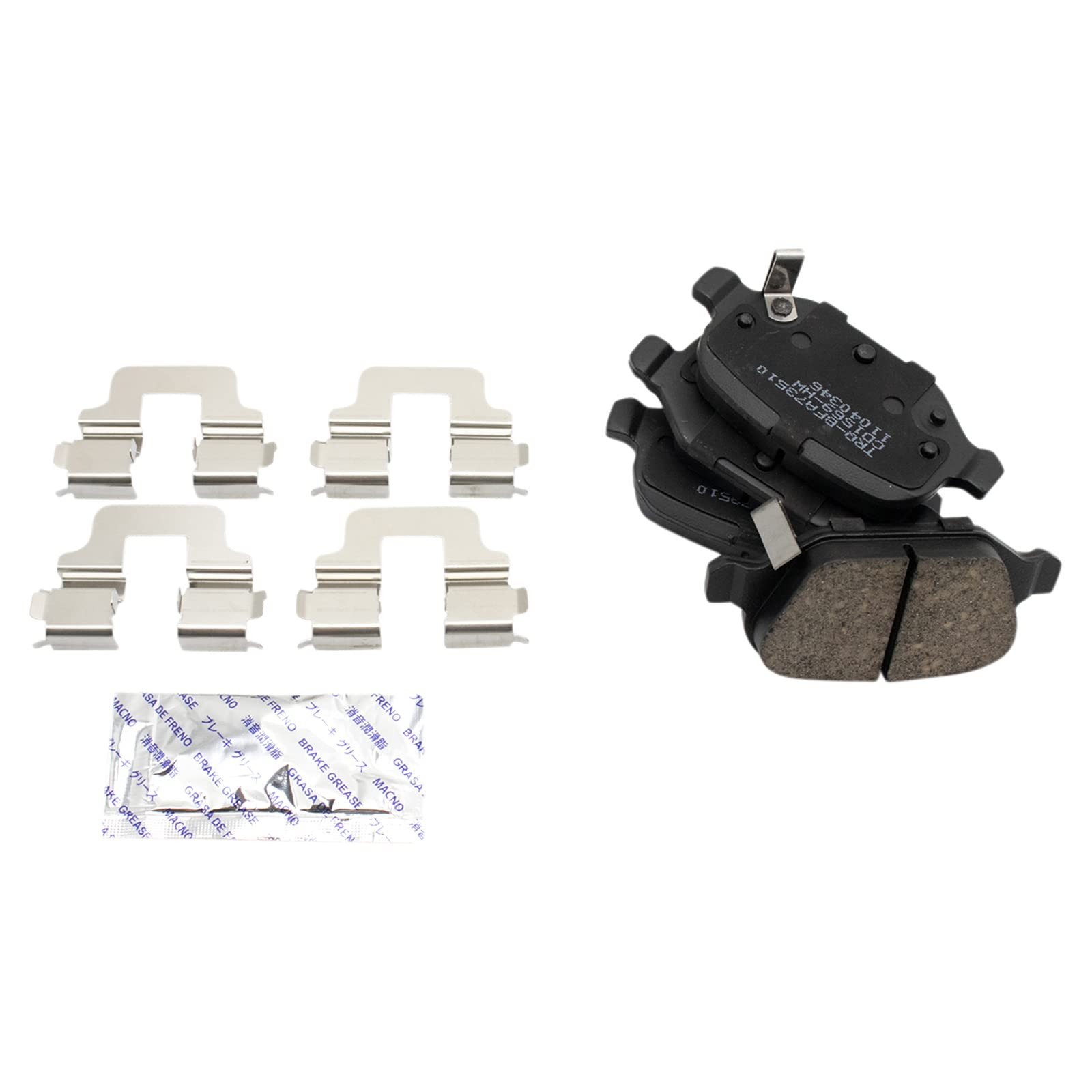 TRQ Rear Ceramic Brake Pad and Rotor Kit for 2012-2019 Fiat 500 Models