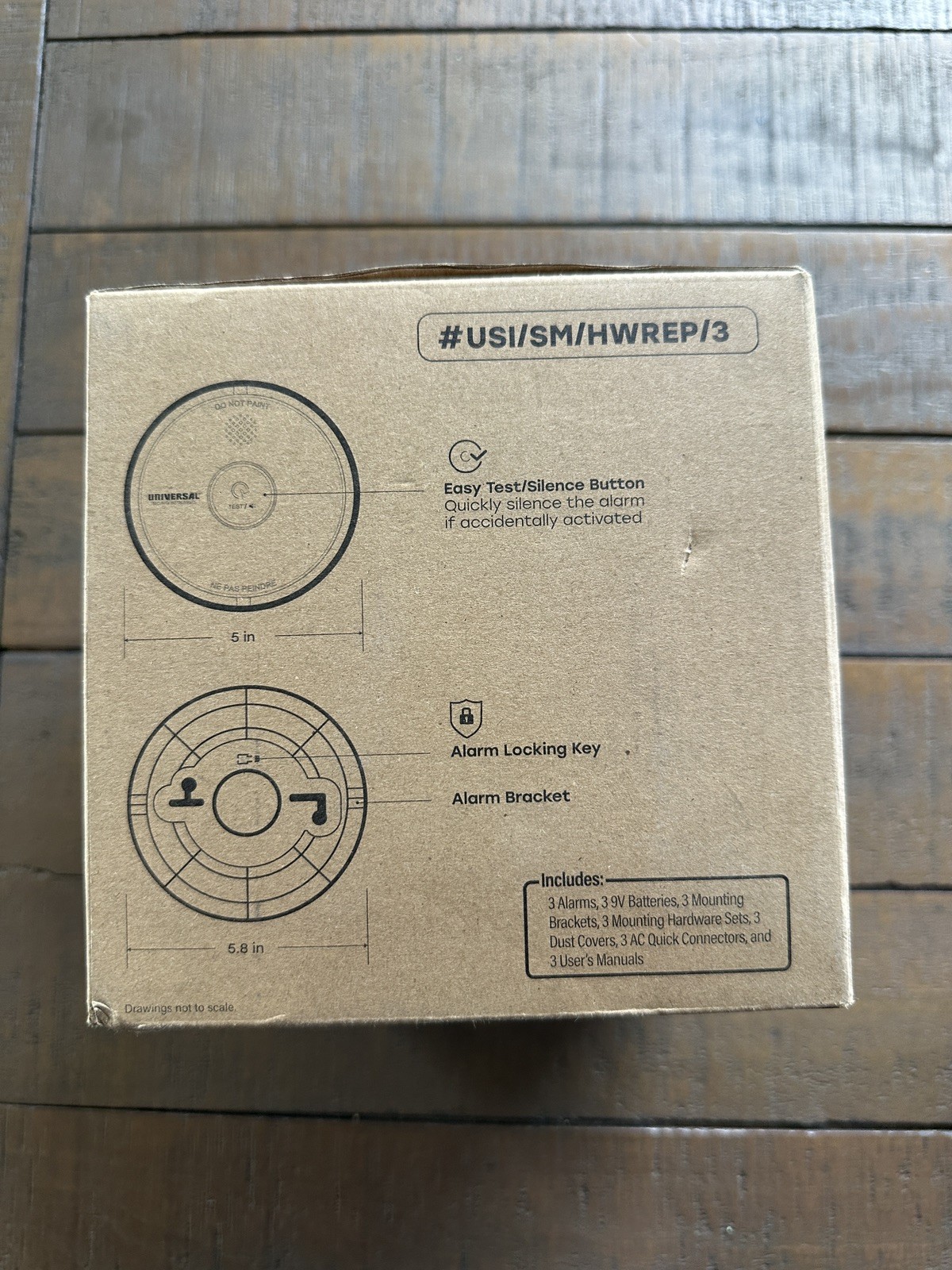 3-PK Universal Hardwired W/ 9V Battery Backup Photoelectric Smoke Detector