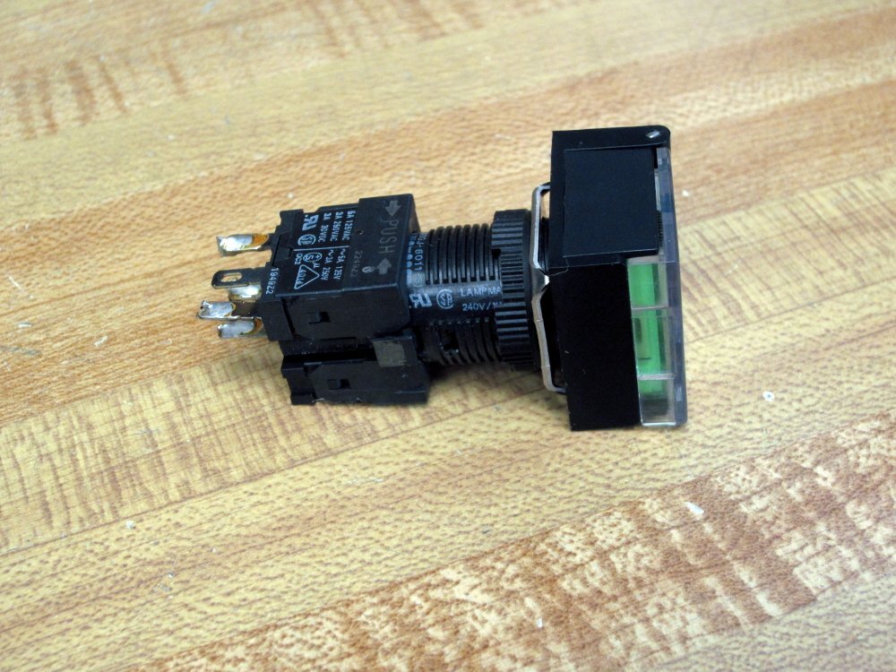 Omron A3GJ-6011-3 Pushbutton Green W/Cover & Base