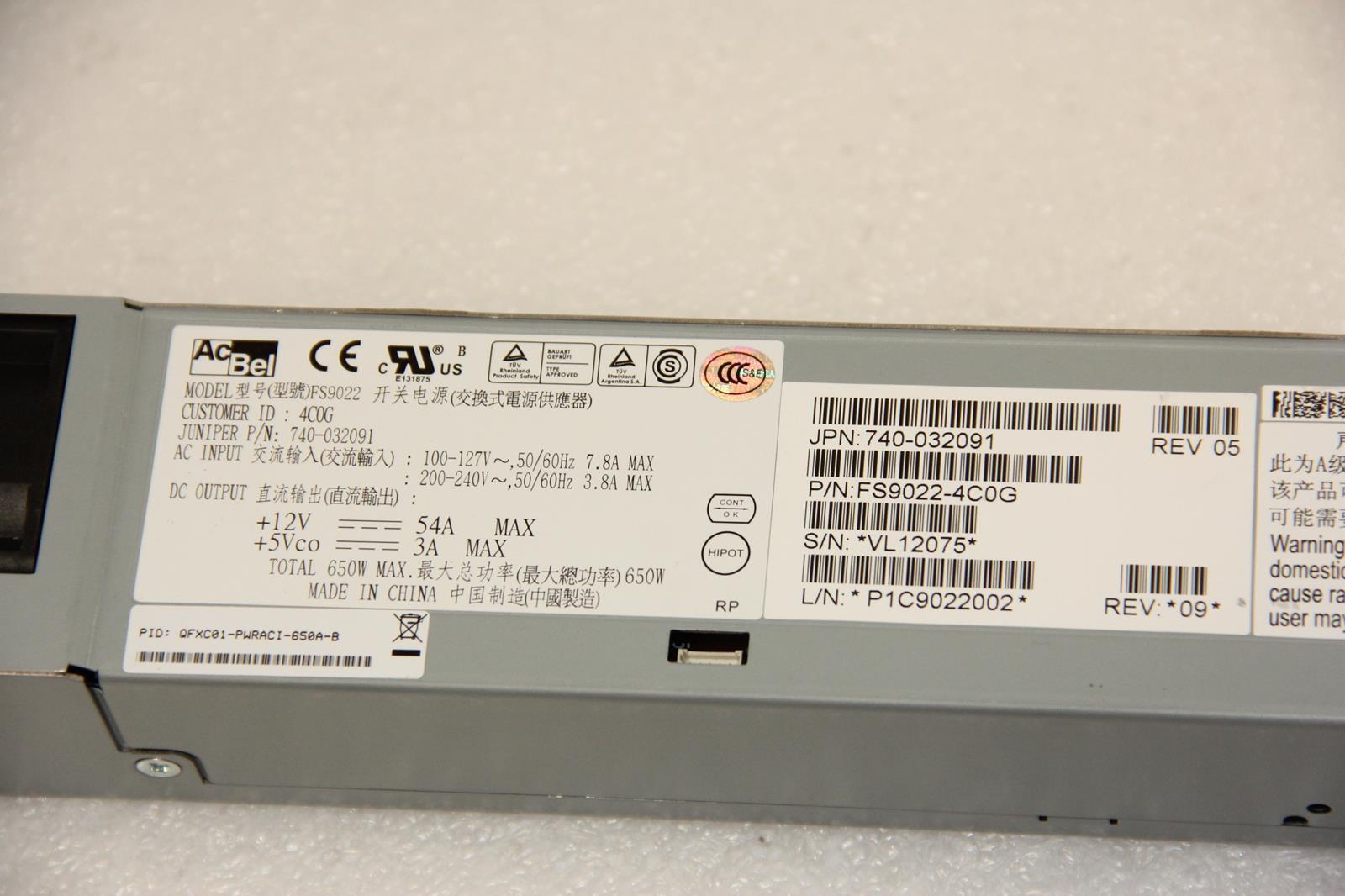 AC BEL FS9022-4C0G 740-032091 650W Power Supply