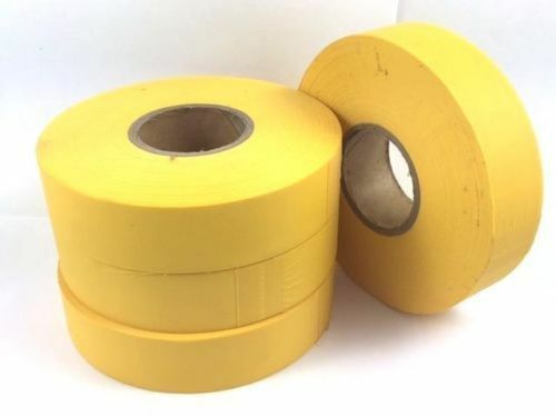 Prosafe Flagging Tape Golden Yellow 25mm x 100m PVC Surveying Marking x4