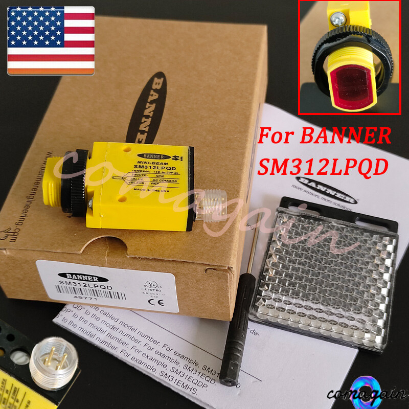 Photoelectric Sensor Switch For Banner SM312LPQD Mini-Beam 10-30VDC PNP/NPN