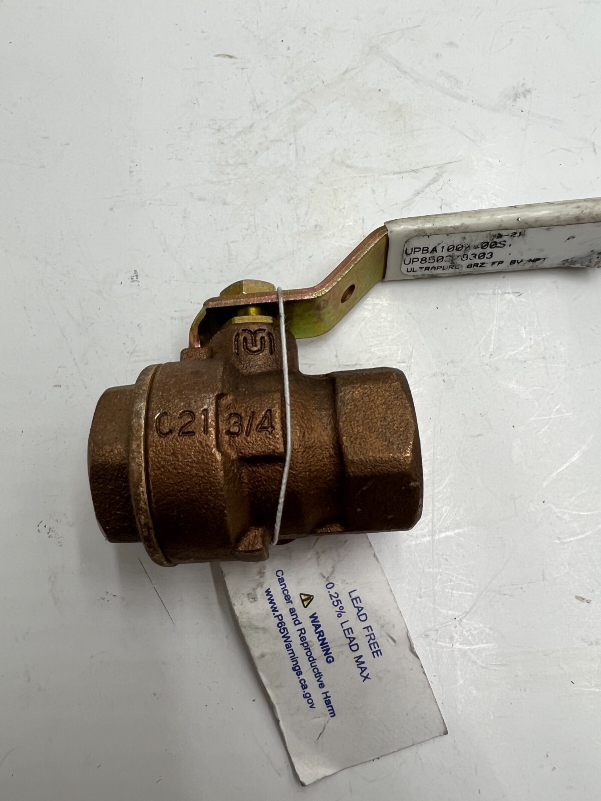 ULTRAPURE UP8503/8303 3/4″ BALL VALVE LF 600WOG UPBA100/400S