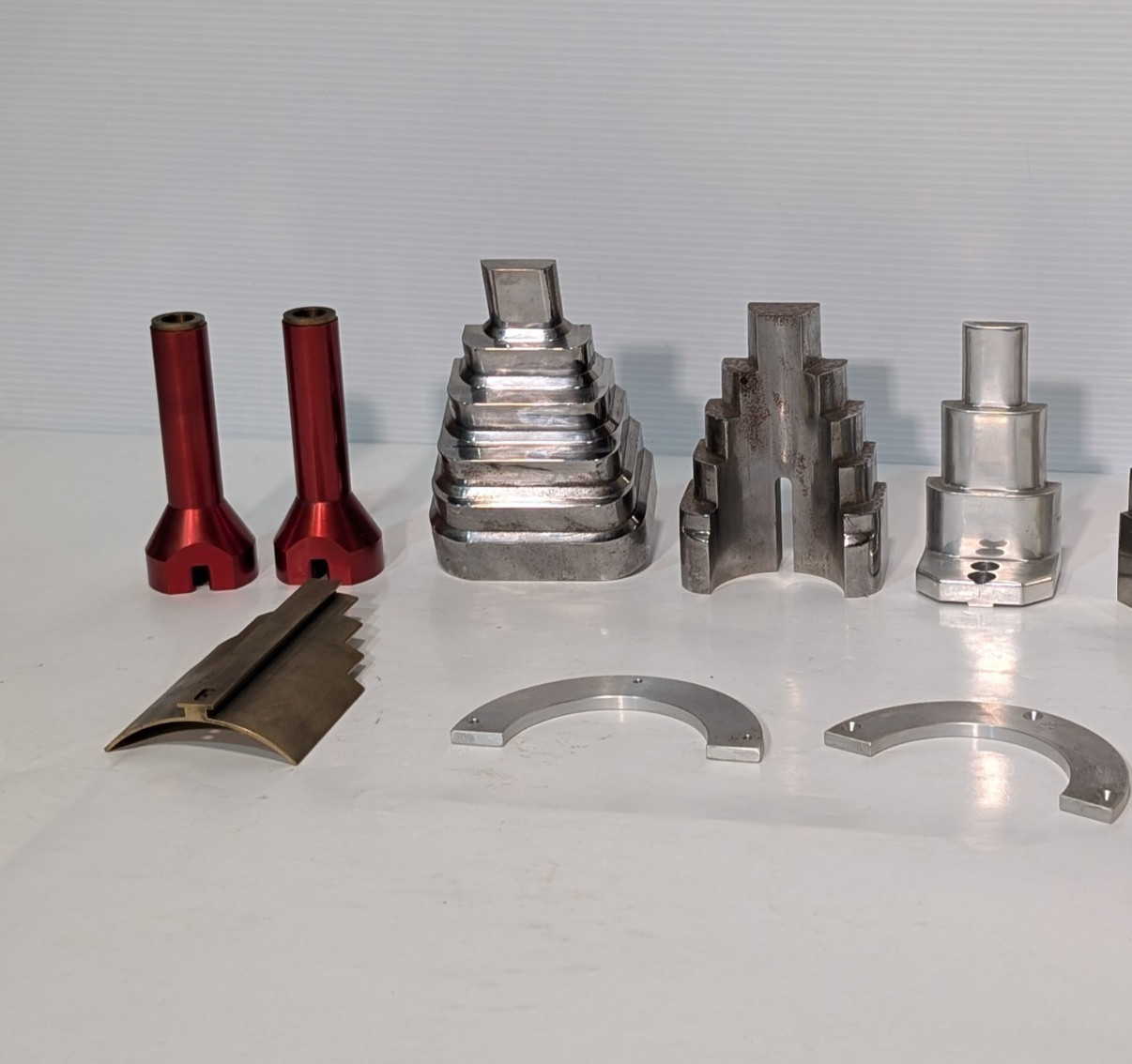 Lot of asstd unknown tool and die metal steel assembly components deco modern