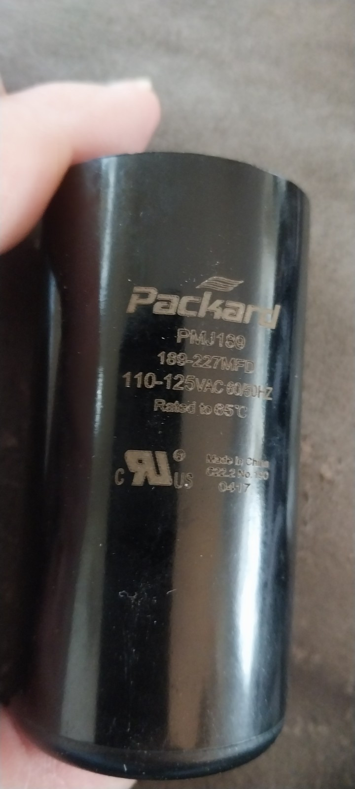 Packard PMJ189 Motor Start capacitor