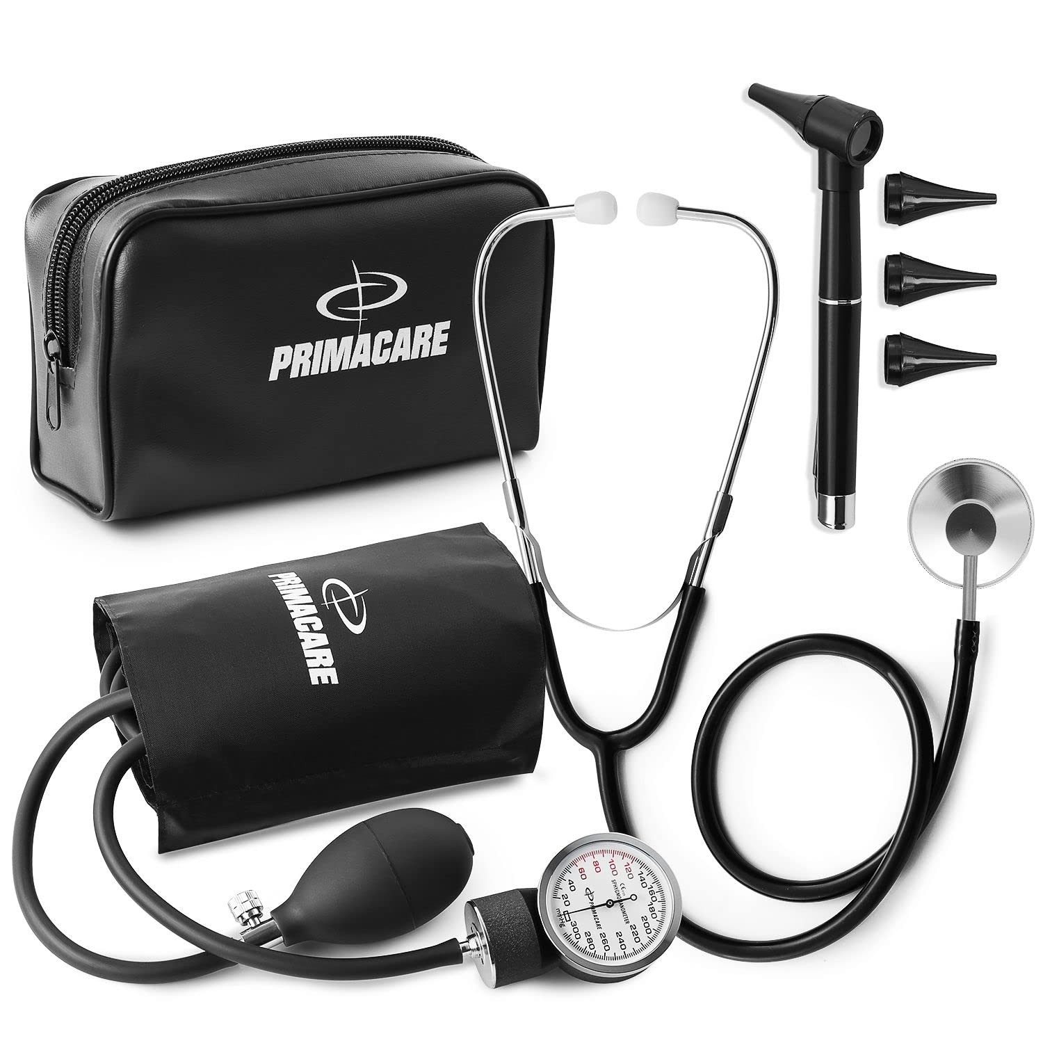 Complete Nurse Diagnostic Kit Blood Pressure Monitor,Stethoscope,Otoscope,+ More