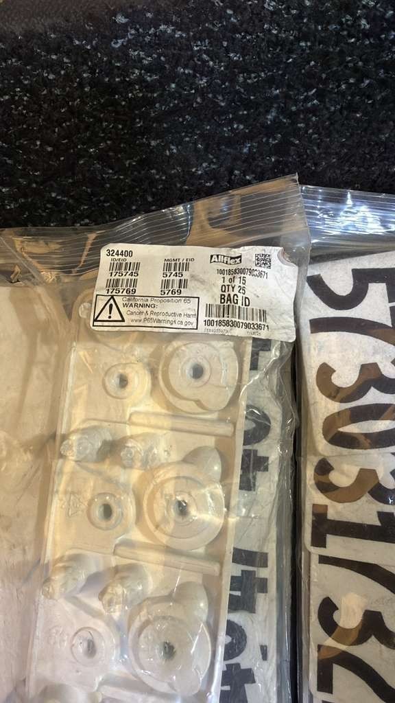(QTY 375) AllFlex From Numbers #5395 To #5769 USDA Matched Pair Cattle Ear Tags