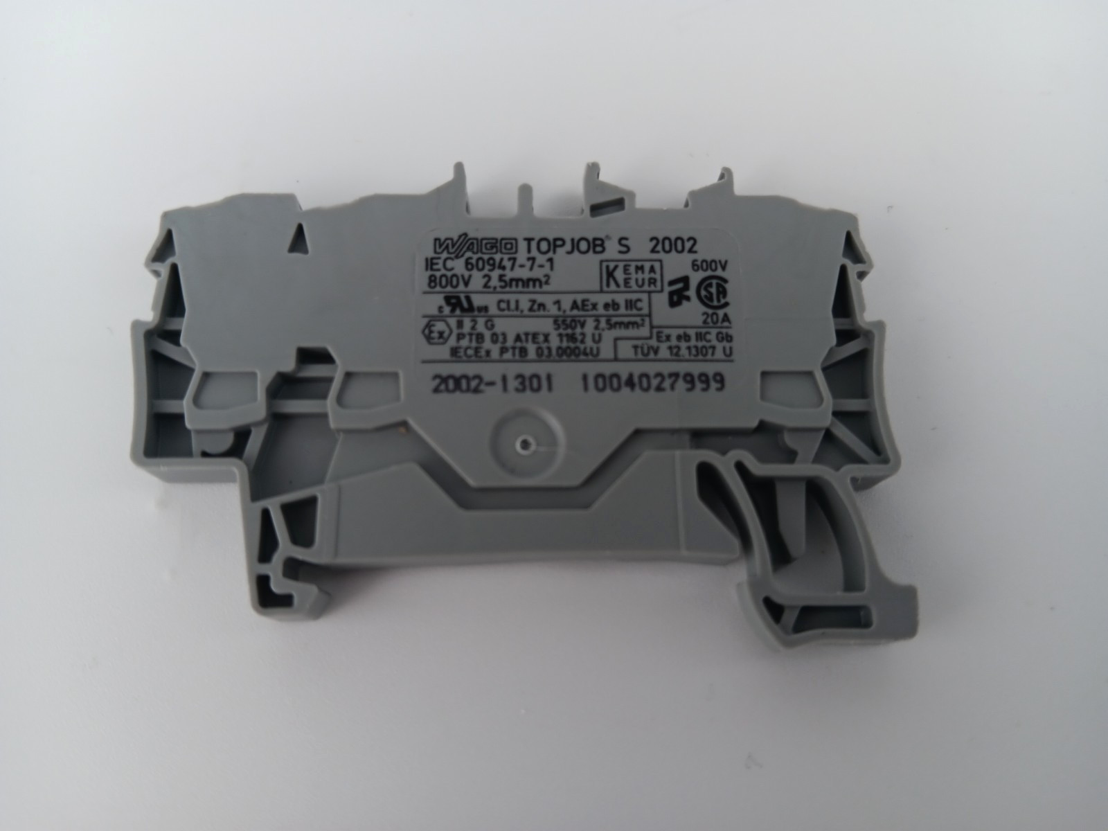 WAGO Top Jobs IEC 60947-7-1 800V 2.5mm 20A 2002-1301 (20 Pcs.)