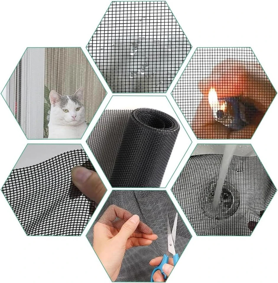 Pet Proof Window Screen Replacement 48″x100″ Adjustable Thicken Charcoal…