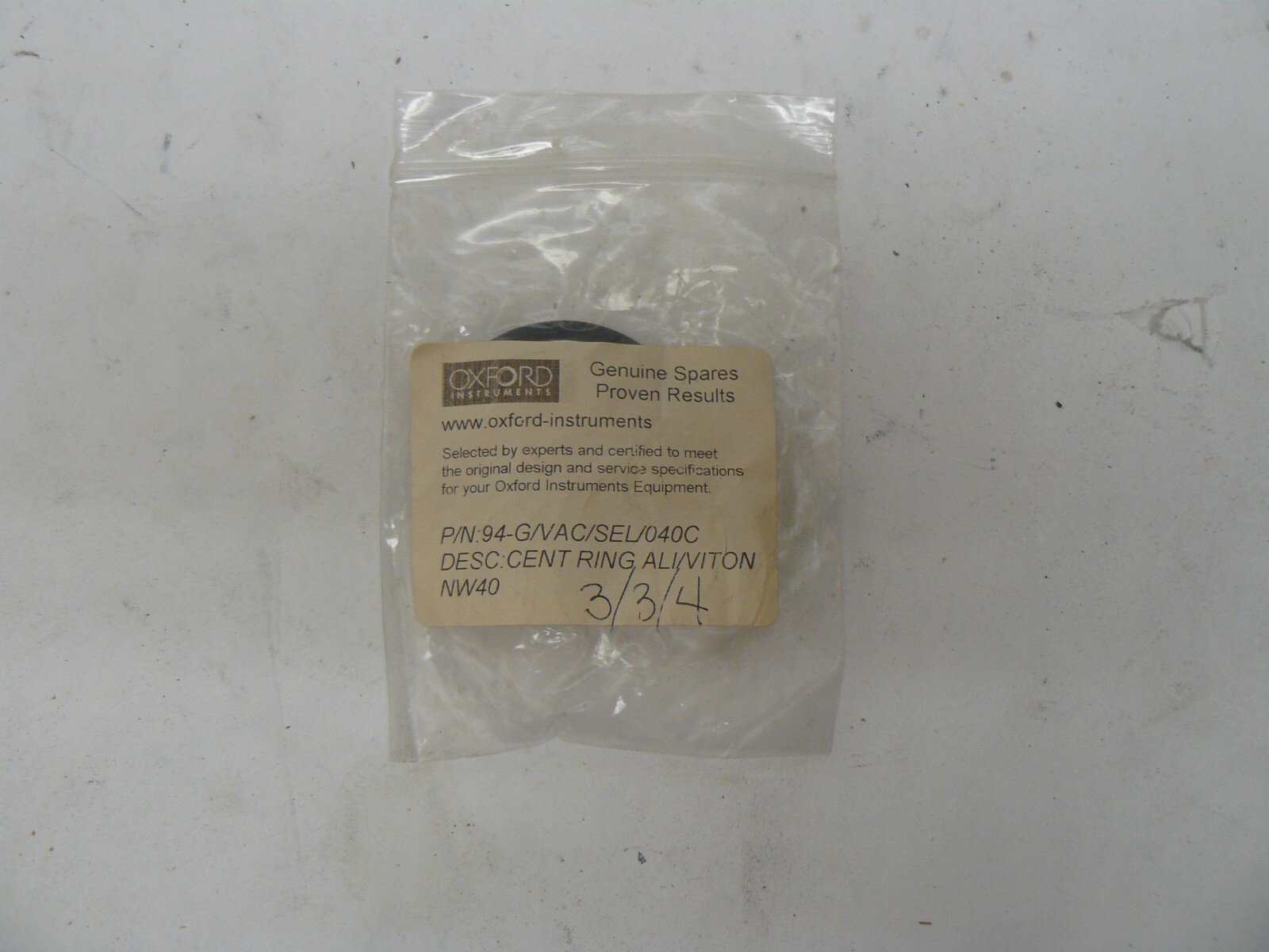 Oxford Instruments 94-G/VAC/SEL/040C centering ring NW40 new