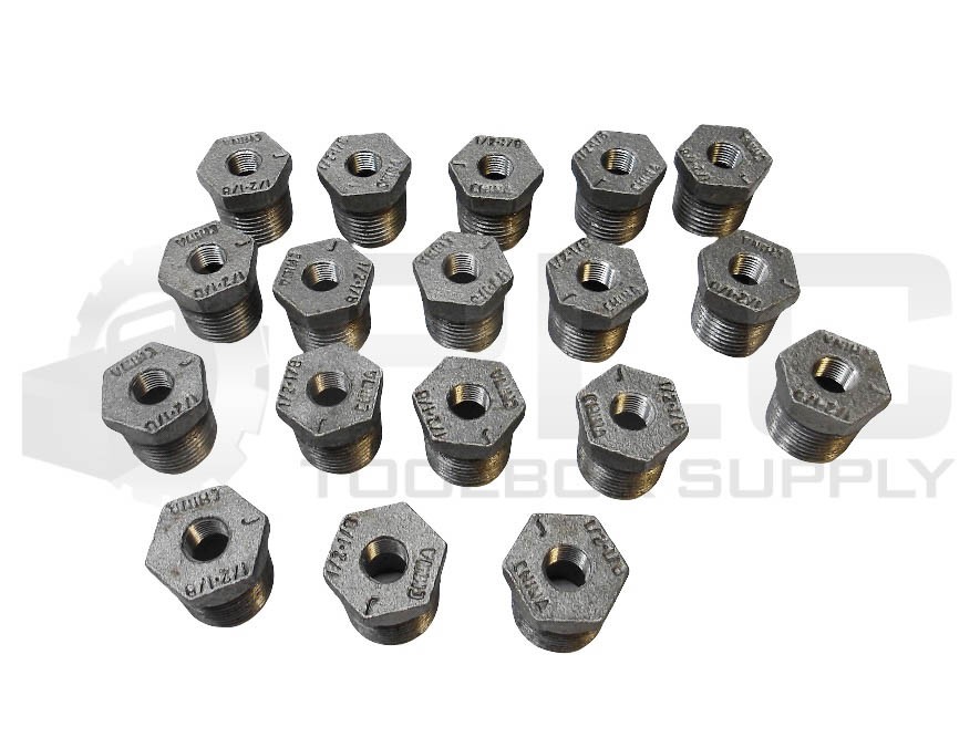 LOT OF 18 NEW 1/2″ X 1/8″ HEX REDUCING BUSHING