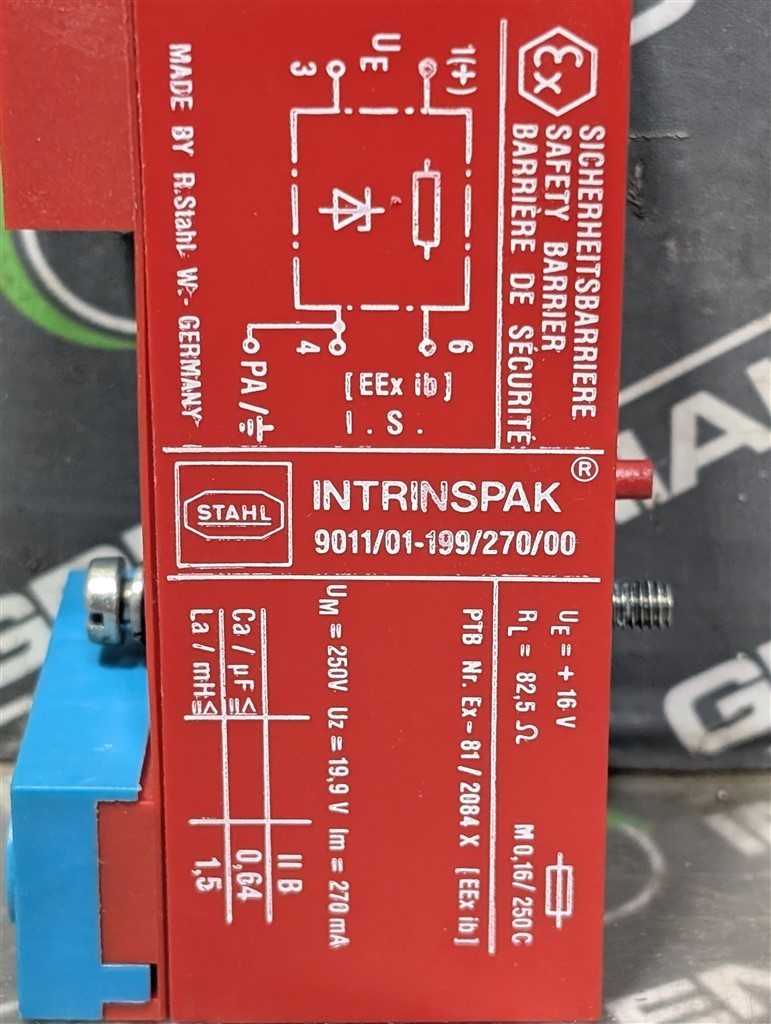 USED Stahl 9011/01-199/270/00 IntrinsiPak Safety Barrier Module