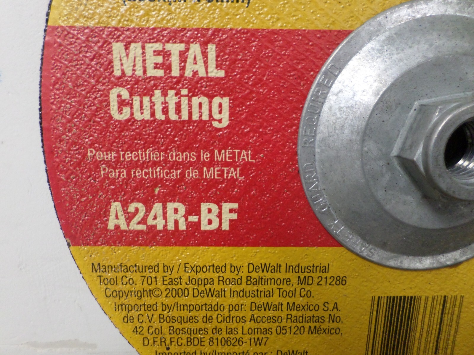 2 – DeWalt DW4753 Type 27 Metal Cutting Grinding Wheels A24R-BF 9 x 1/8 x 5/8-11