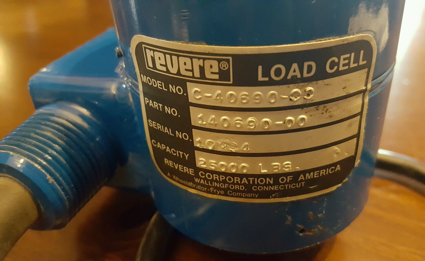 Revere C-40690-03, 140690-00, 25,000 lb Load Cell
